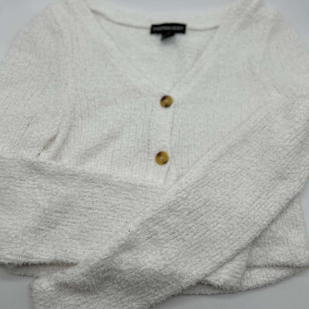 White button-down sweater (brand new)